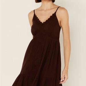 Shyanne Dark Brown Midi Dress